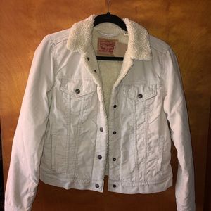 NWT Levi’s Corduroy Sherpa Trucker Jacket: Tan